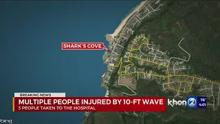 Dozens of people injured from 10 foot wave that hit Sharks Cove