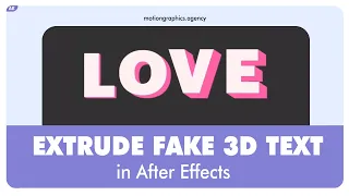 How to make Extrude Fake 3D Text in After Effects - Motion graphics Agency