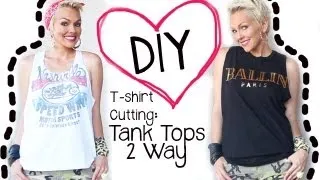 DIY How to Cut A T-Shirt 2 Ways into A Tank Top | Kandee Johnson