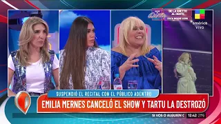 Emilia Mernes suspendió el show en vivo y la aniquilaron