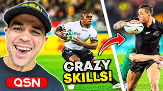 American Reacts to THE CRAZIEST Skills in Rugby!