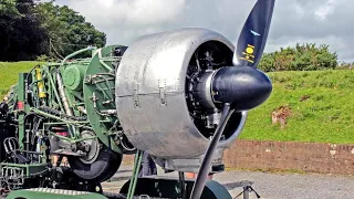 Great Old AMSTRONG SIDDELEY CHEETAH Engines Cold Starting up Smoke and Sound