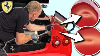 DOUBLE DENT damage on the FERRARI! | Can I fix it?