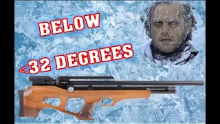 What happens to PCP airguns in LOW temps?