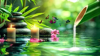 Healing Bamboo Water Fountain - Relaxing Music, Nature Sounds, Bamboo Music