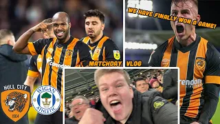 HULL CITY FINALLY WIN A GAME! Hull City 2-1 Wigan Atheltic Matchday Vlog