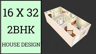 16 X 32 House Plan ll 16 X 32 Ghar Ka Naksha ll 16 X 32 House Design ll 512 Sqft House Plan