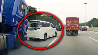 Alphard brek mengejut depan Trelar terima padah. Part 1