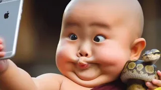 A little monk so cute 🥰🥰🌾🌾🌾🌹🌹 គួរឱ្យស្រលាញ់ណាស់ #shortvideo #cute #viral #vclip