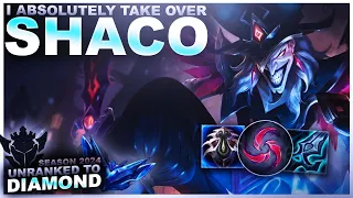 ABSOLUTE DOMINATION ON SHACO JUNGLE! - Unranked to Diamond | League of Legends