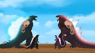 Evolution of GODZILLA x Evolution of SHIN GODZILLA 2: Size Comparison / ANIMATION