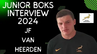 JUNIOR BOKS:  JF van Heerden Player interview ahead of U20 Rugby Championship