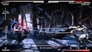 MKX:Takeda corner combo 46% 2 bars