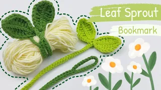 How to crochet LEAF SPROUT | Crochet BOOK MARK | Hướng dẫn móc MẦM LÁ bằng len | Lem'n Do