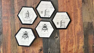 Hexagon booklet minis with bee themed covers