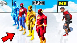 I Stole EVERY FLASH'S SUIT From THE FLASH in GTA 5!