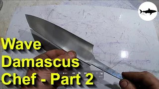 Making a Wave Damascus Chef Knife - Part 2