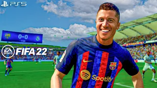 FIFA 22 | Barcelona Vs Real Madrid Ft. Lewandowski, Raphinha, Benzema, | 4K Gameplay