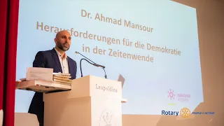 Dr. Ahmad Mansour: Herausforderungen für die Demokratie in der Zeitenwende | Rotary Diko 1800