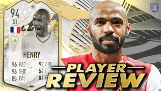 94 PRIME ICON MOMENTS HENRY PLAYER REVIEW - SBC PLAYER - FIFA 22 ULTIMATE TEAM