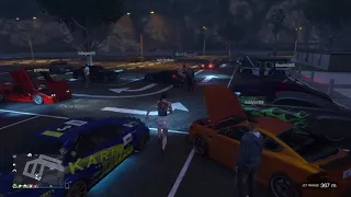 GTA airstrike on car meet