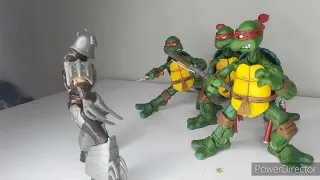 tmnt stop motion fighting shredder