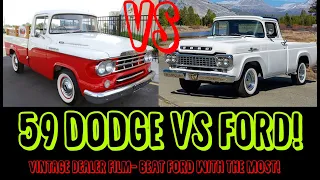 1959 Dodge versus Ford!  Beat Ford TRUCKS with the MOST!