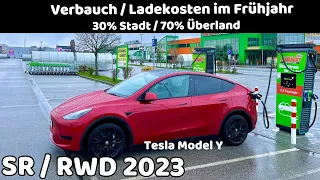 Reichweite Tesla Model Y SR RWD im Frühjahr / REAL und ungeschönt