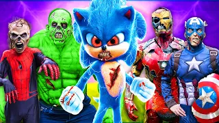 Zombie Sonic VS Avengers - Hide and Seek!