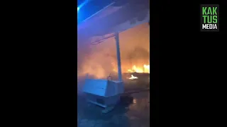 Пожар на Орто-Сайском рынке