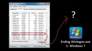 Ending Winlogon.exe - 1 - Windows 7