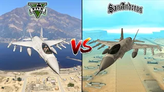 GTA 5 LAZER VS GTA SAN ANDREAS LAZER - WHICH IS BEST?