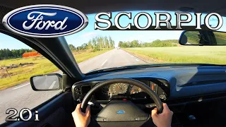 1988 Ford Scorpio Mk1/Granada Mk3 2.0i (115 HP) POV Test Drive | Walkaround, 0-100, Acceleration