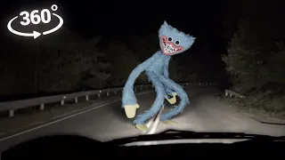 360° Huggy Wuggy found alone on the road!