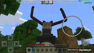 encuentro al siren head en una aldea en Minecraft épico