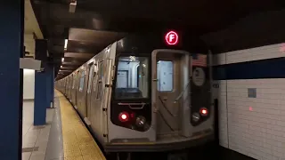 MTA New York City Subway : Coney Island Bound Siemens R160B F Train @ Broadway-Lafayette
