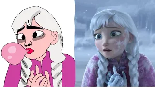 Frozen 2 Elsa funny Drawing memes -Try not To laugh