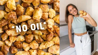 How to make CRISPY POTATOES without oil *no air fryer*