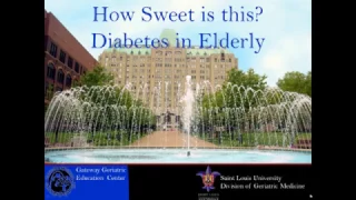 How Sweet is This? Diabetes in the Elderly