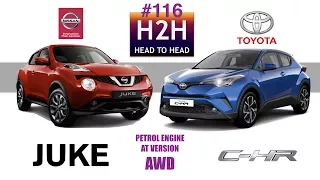 H2H #116 Nissan JUKE AWD vs Toyota C-HR AWD