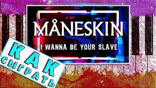 ОЧЕНЬ ЛЕГКАЯ ПЕСНЯ на Пианино 🎹 Maneskin I Wanna Be Your Slave 🎹 Как Играть Обучение Разбор