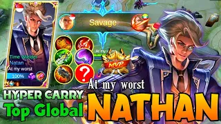 MANIAC! SAVAGE! Natan Build Tersakit Top 1 Global Natan - Mobile Legends