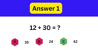 Double digit Addition for kids, Addition  Quiz for kids