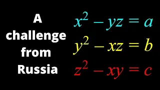 A Challenging System of Equations | Math Olympiads | #math #mathematics