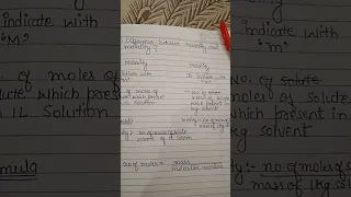 difference between Molarity and Molality #short #class11 ❤️❤️❤️