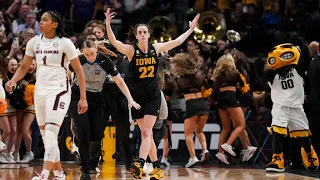 Full final seconds from Iowa's Final Four upset over South Carolina