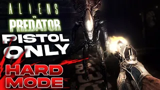 Can You Beat Aliens Vs. Predator 2010 With Just A Pistol? - (Hard Difficulty)