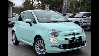 2017 Fiat 500 1.2 Lounge in Smooth Mint Green with 1 Owner for sale at George Kingsley, Colchester