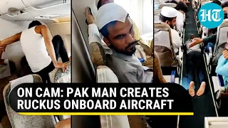 Pak flyer damages window shutter, kicks seats onboard Dubai flight | Watch