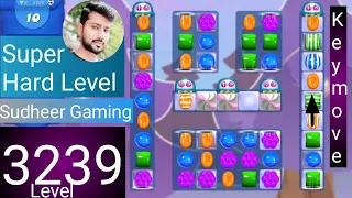 Candy crush saga level 3239 । No boosters । Super Hard level। Candy crush 3239 help । Sudheer Gaming